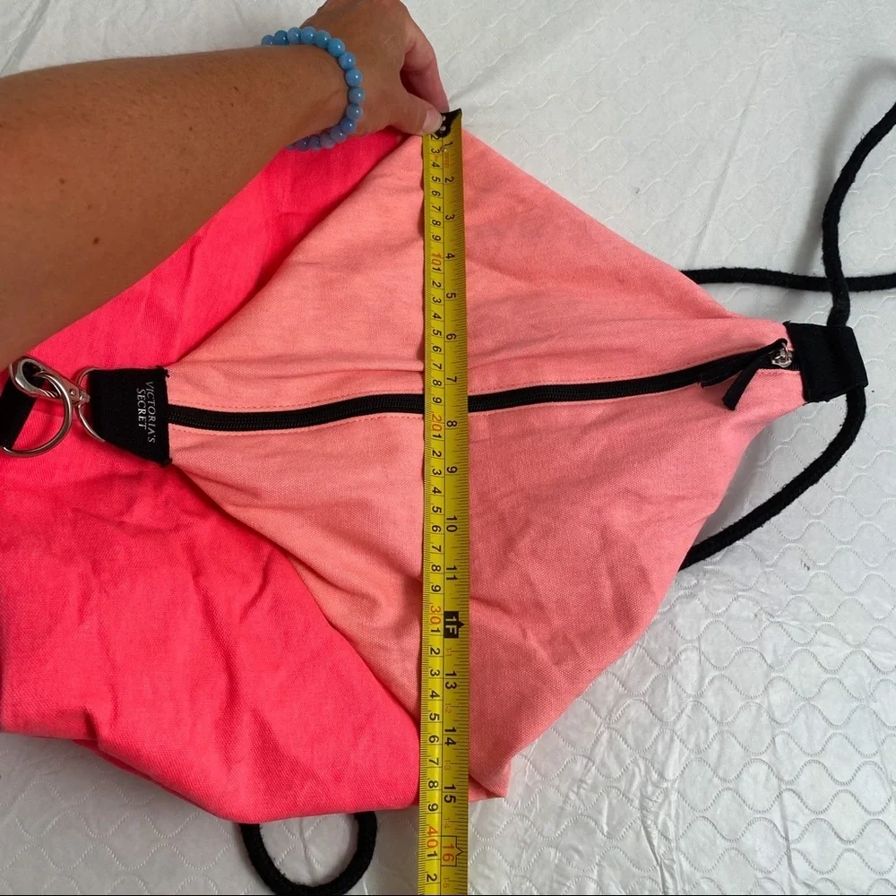 Victoria’s Secret two tone pink canvas backpack - Picture 6 of 9